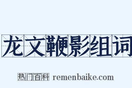 龙文鞭影组词是什么意思的图片